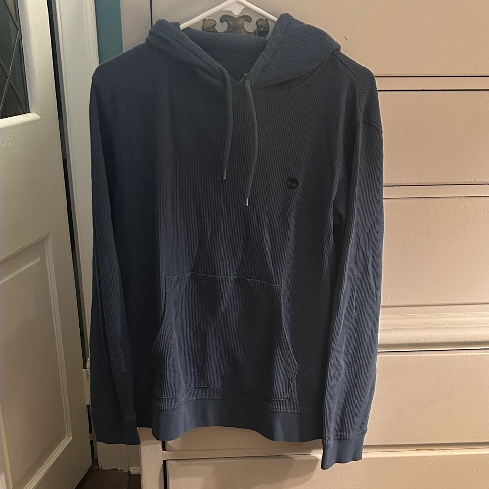 Timberland Men's Slate Blue Waffle Hoodie, M